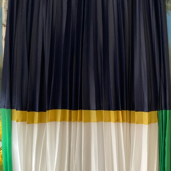 BCBGMaxAzria Pleated ColorBlock Maxi Skirt - Picture 4 of 9